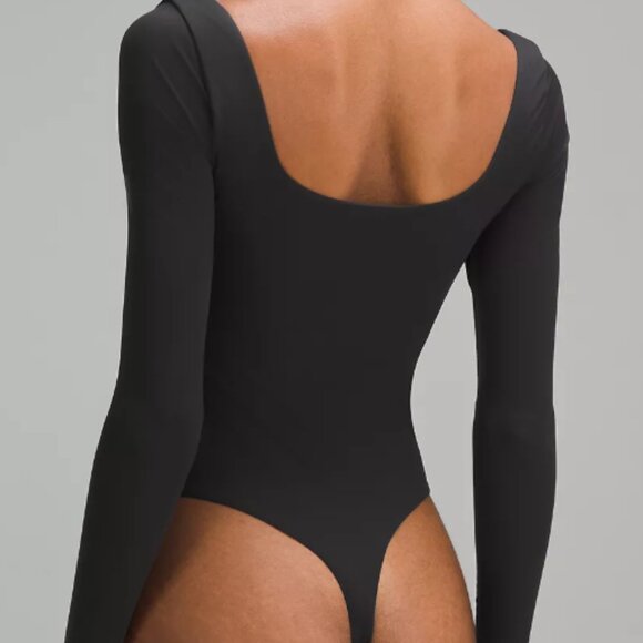 NWT Wundermost Ultra-Soft Nulu Square-Neck Long-Sleeve Bodysuit - Picture 3 of 9